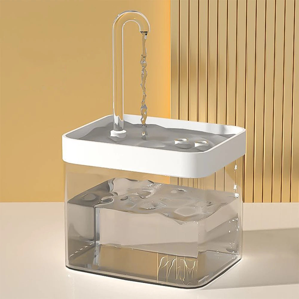 Cat Water Fountain Auto Filter Transparent Cat Drinker