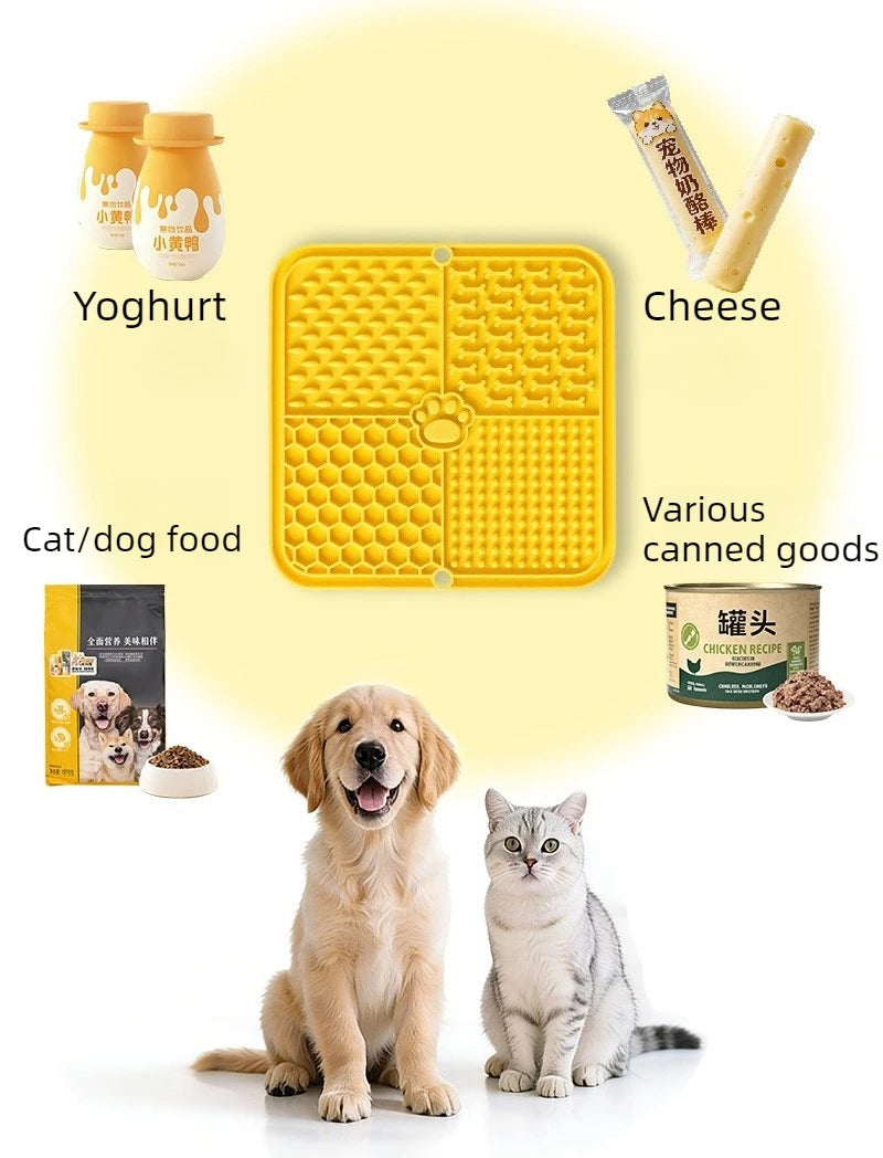 Pet Lick Silicone Mat Dogs Pet Slow Food Plate for Dog