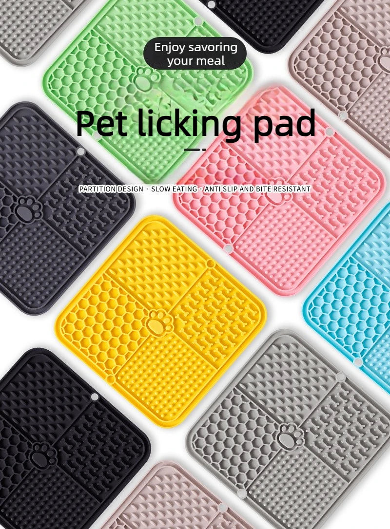 Pet Lick Silicone Mat Dogs Pet Slow Food Plate for Dog