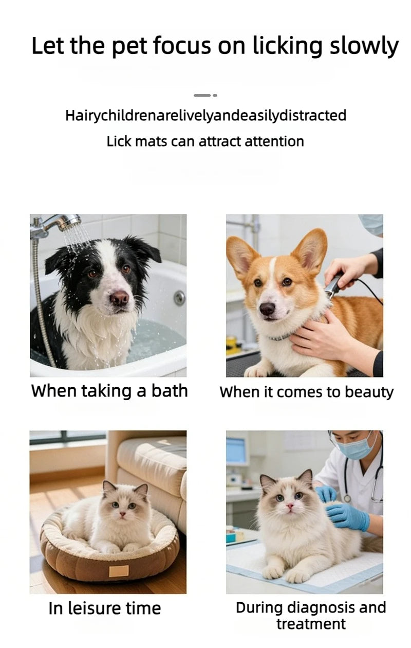Pet Lick Silicone Mat Dogs Pet Slow Food Plate for Dog