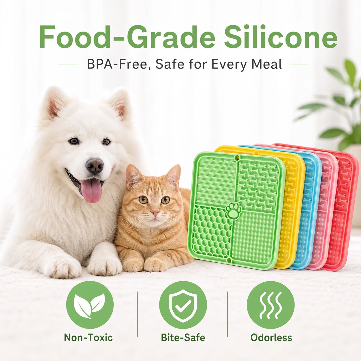 Pet Lick Silicone Mat Dogs Pet Slow Food Plate for Dog
