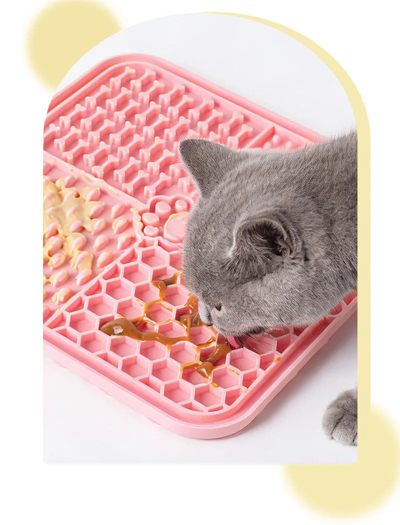 Pet Lick Silicone Mat Dogs Pet Slow Food Plate for Dog