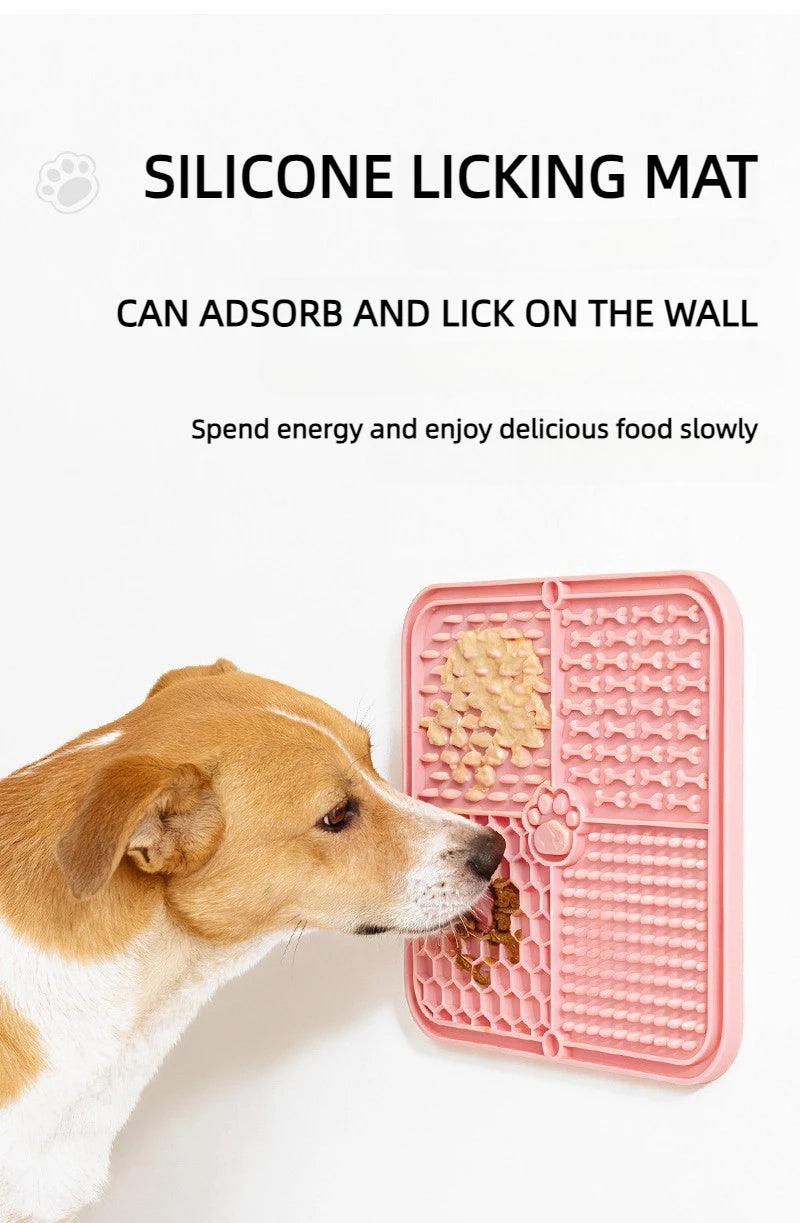 Pet Lick Silicone Mat Dogs Pet Slow Food Plate for Dog