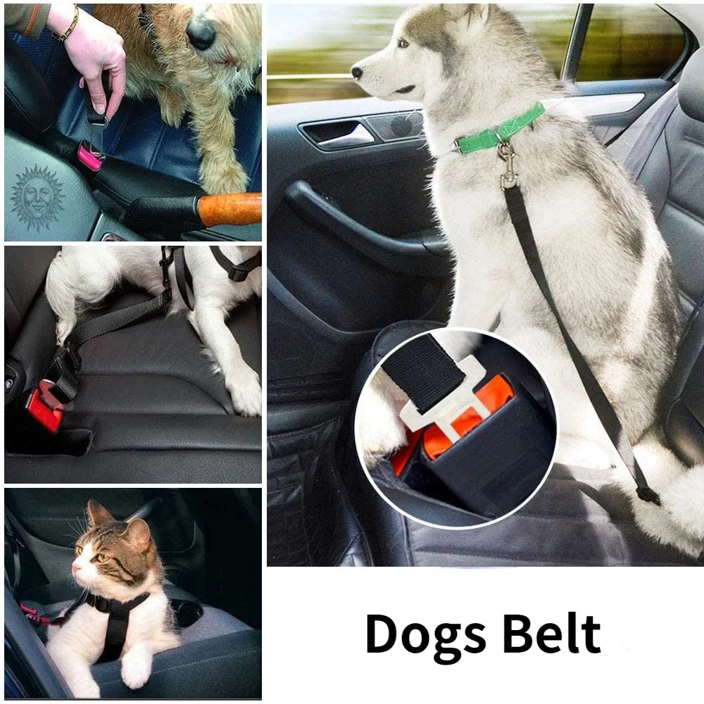 Adjustable Pet Cat Dog Car Seat  Belt Pet Seat Vehicle Dog Harness