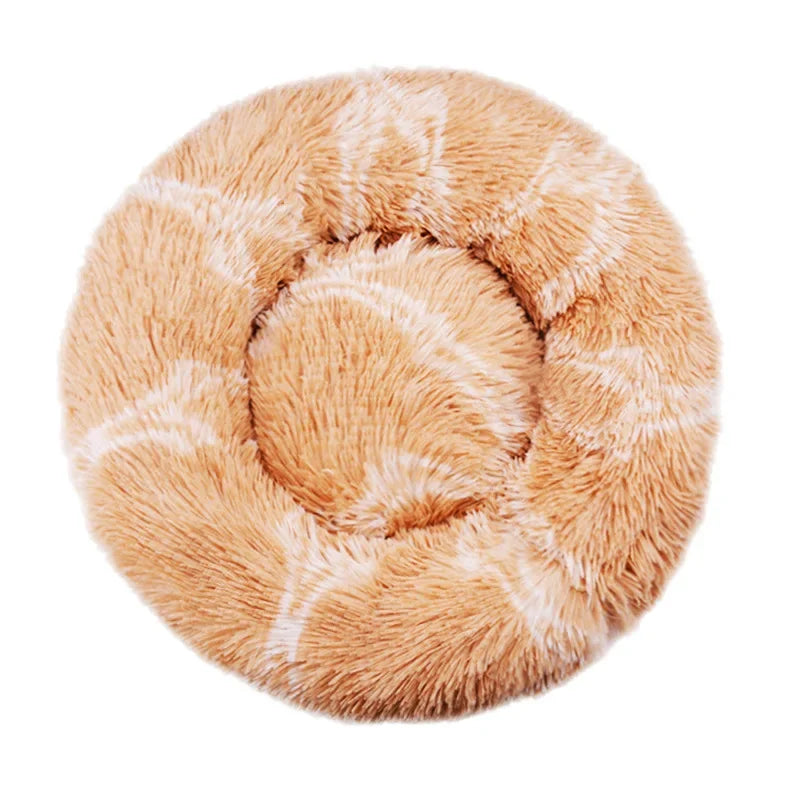  Round Pet Bed for Large Dog Bed Super Soft Cat Bed Plush Dog House for Medium Dog 