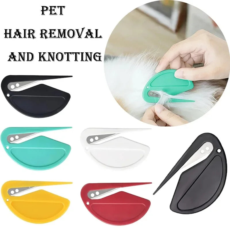 Multicolor Pet Knot Cutter Hair Remover Stainless Steel Painless 