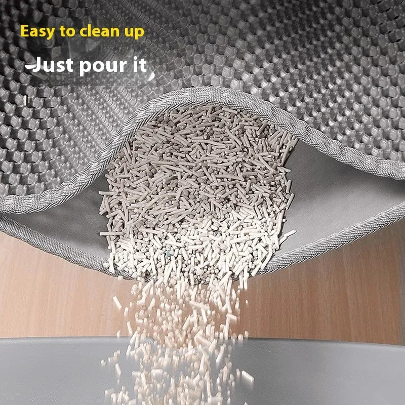 Premium Large Cat Litter Mat  Non-Slip Washable Pet Toilet Pad Sand Control