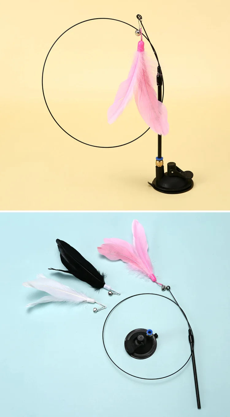 Interactive Cat Toy Handfree Cat Stick Playing Kitten