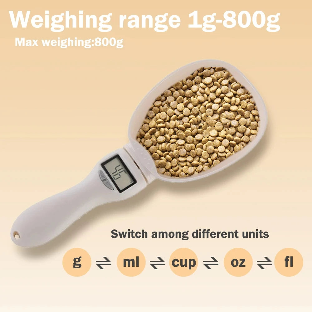 Pet Food Cup Digital Spoon Scale Kitchen Food Scale with LED Display