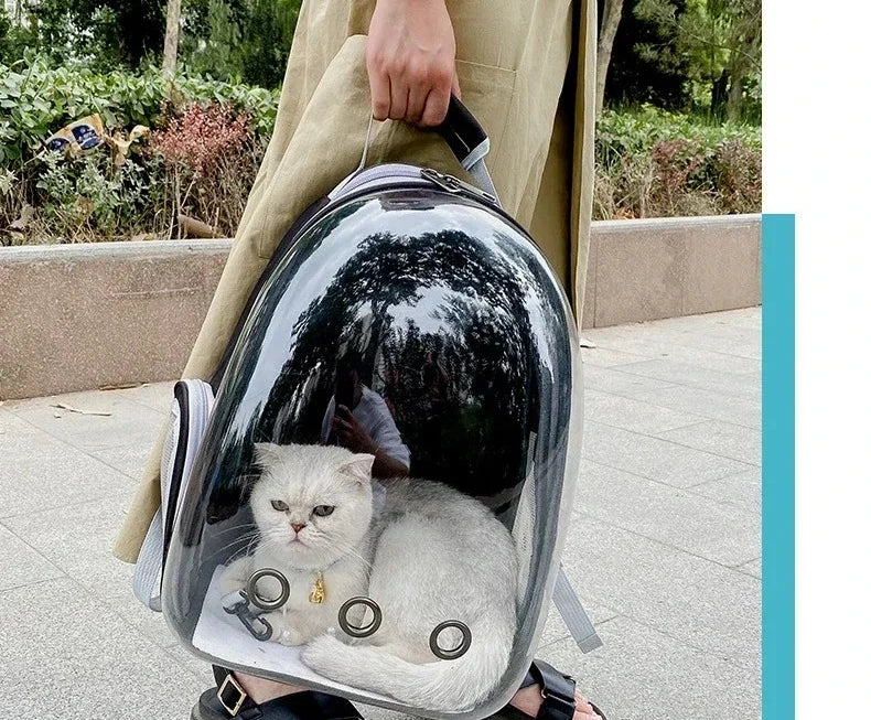 Transparent Breathable Portable Space Capsule Pet Carrier Backpack 