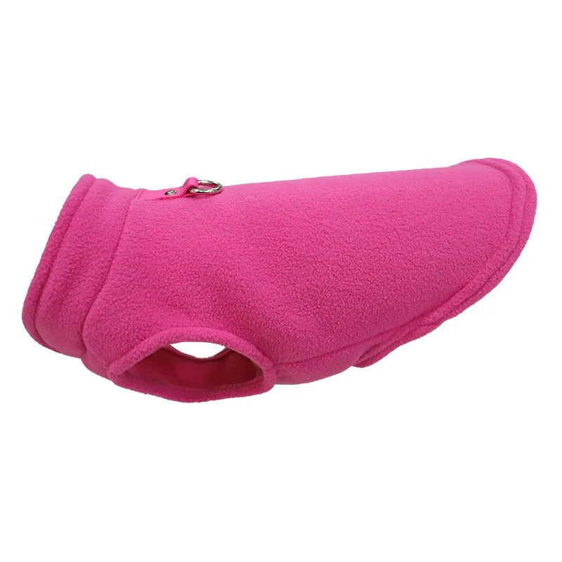 Warm Fleece Dogs Clothes Pet Dog Jacket Vest With D