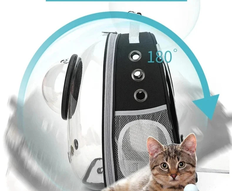 Transparent Breathable Portable Space Capsule Pet Carrier Backpack 