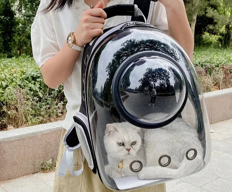Transparent Breathable Portable Space Capsule Pet Carrier Backpack 