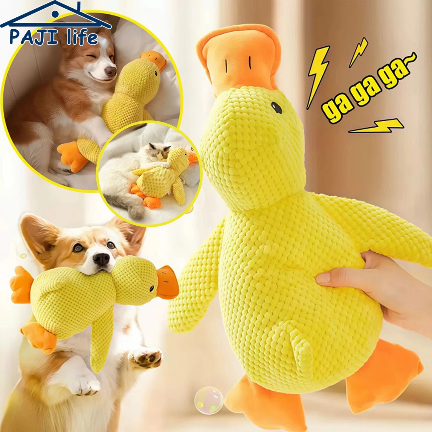 Duck Dog Toy Plush Chew Resistant Durable