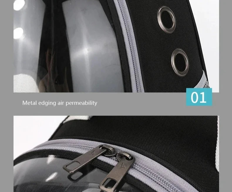 Transparent Breathable Portable Space Capsule Pet Carrier Backpack 
