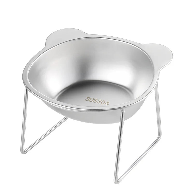 Angled Tilted Feeder with Neck Support, Heat-Resistant & Easy-Clean for Crate or Home Use