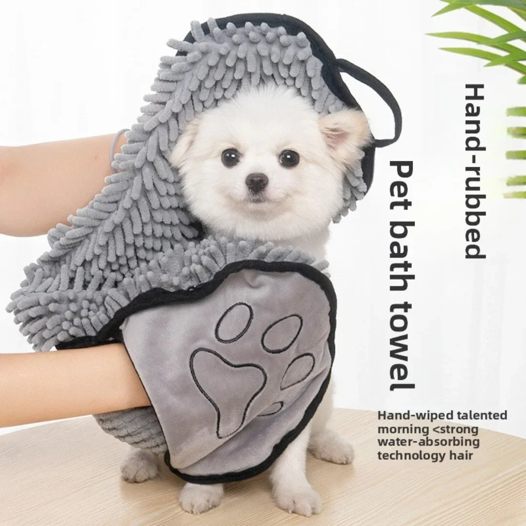 Cat Towels Convenient Soft Bath Robe Dry Pet Cleaning Washcloth 