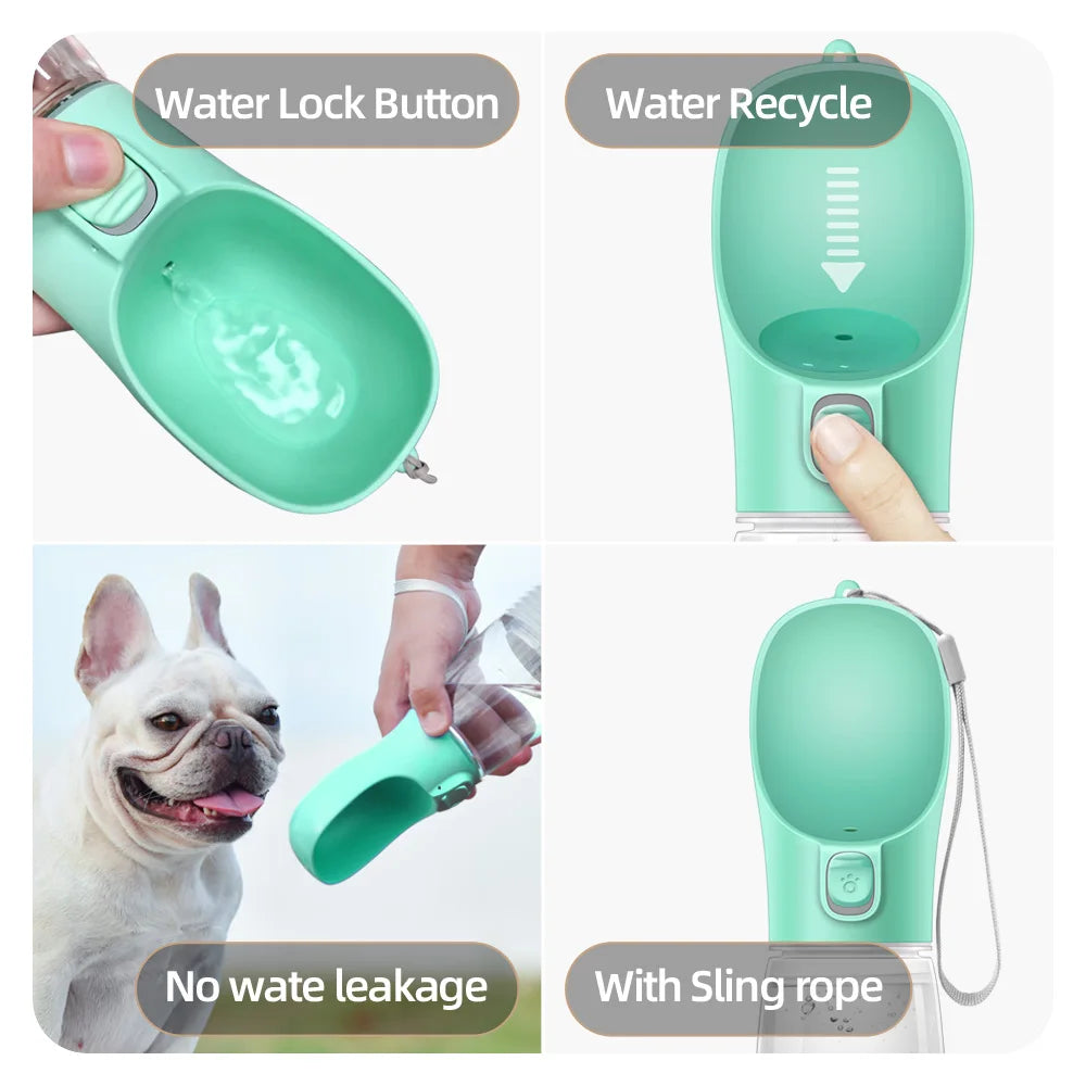 Outdoor Travel Leakproof Puppy Drinking Container Pug Chihuahua Labrador Dog Water Bottle For Pet Dogs Cats