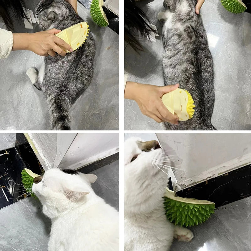 Cat Scratcher Massager for Cats Scratching Pets Brush Remove Hair