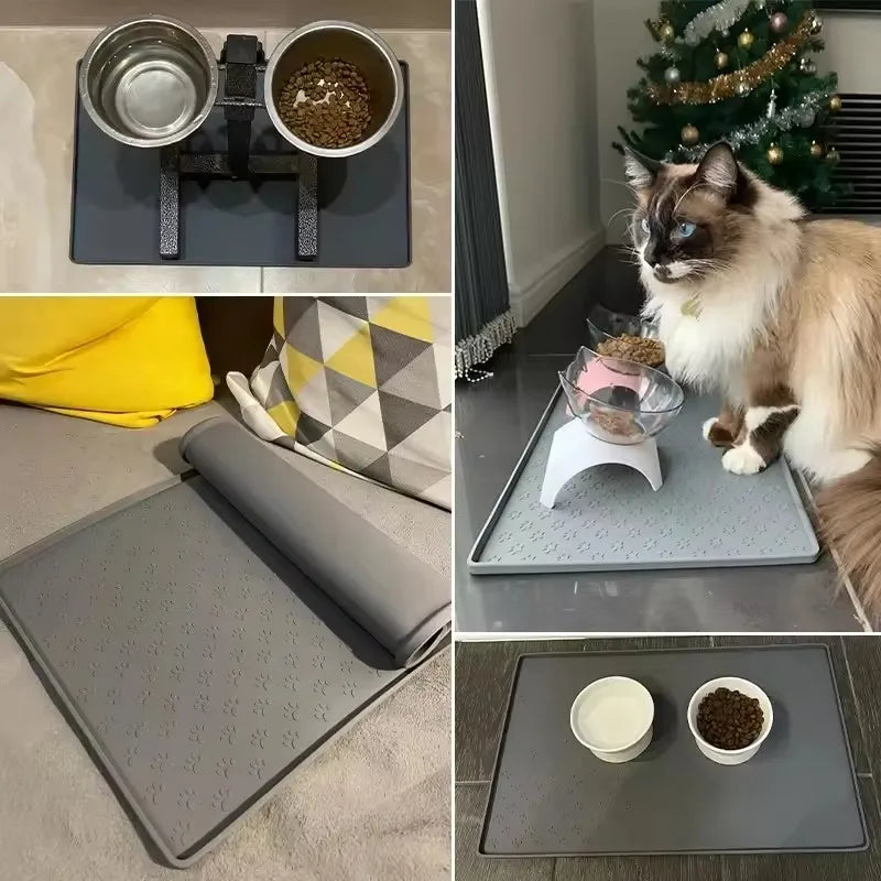 Pet Placemat Cat Dog Drinking Feeding Placemat Feeder Mats Cat