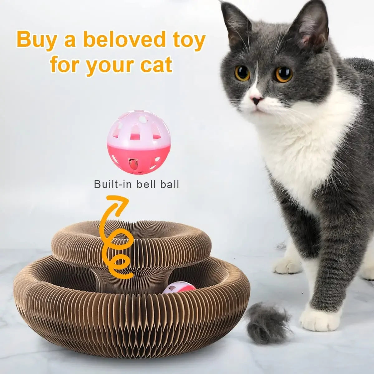 Magic Cat Scratch Organ Board Cat Toy with Ball Cat Grinding Claw