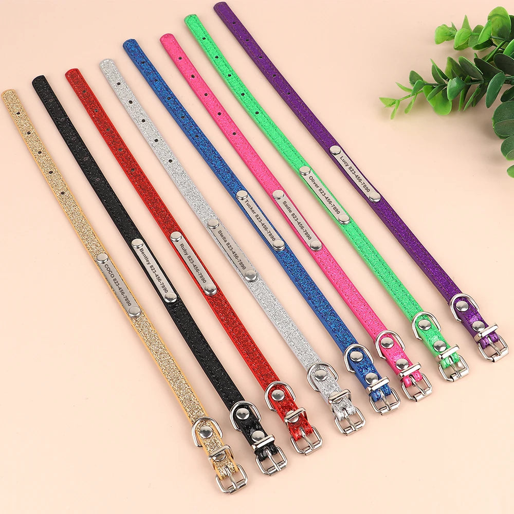 Cat Collars  Engraved Puppy Kitten ID Necklace Bling