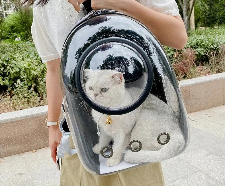 Transparent Breathable Portable Space Capsule Pet Carrier Backpack 