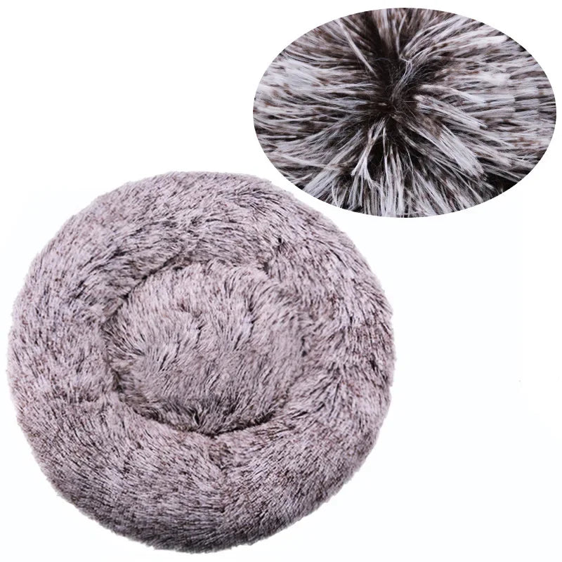  Round Pet Bed for Large Dog Bed Super Soft Cat Bed Plush Dog House for Medium Dog 