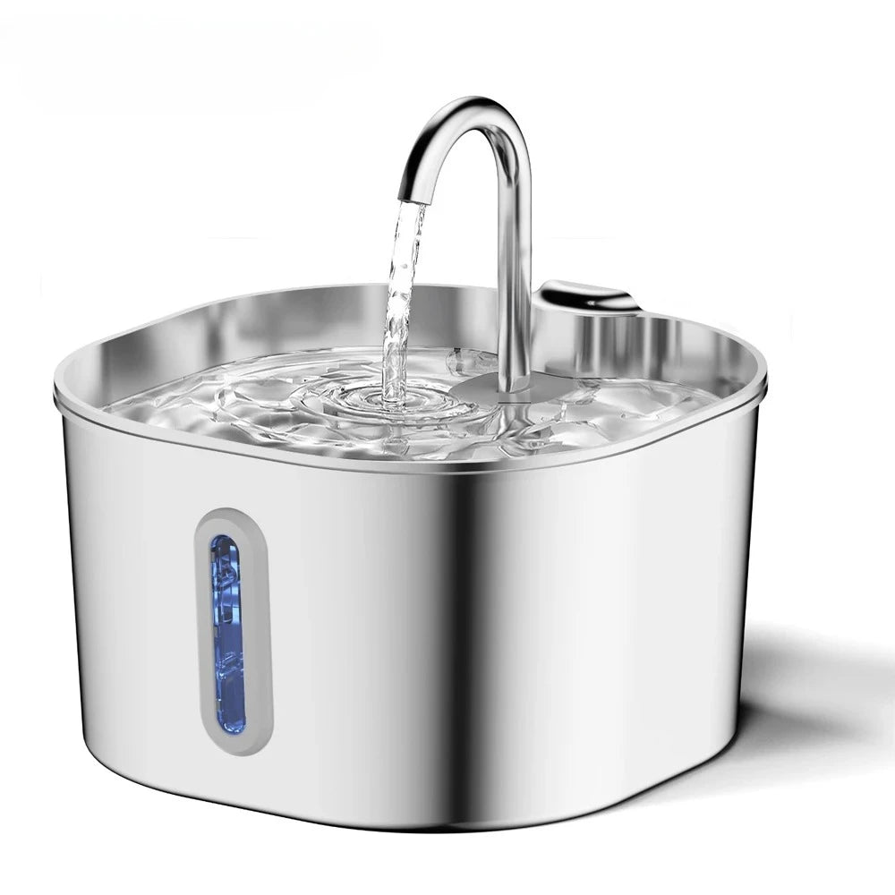 Pet Water Feeder Dog Water Fountain with Window（No 5V 1A Plug）