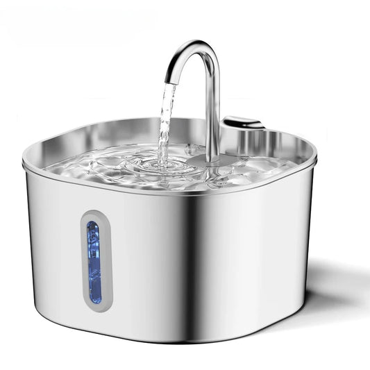 Pet Water Feeder Dog Water Fountain with Window（No 5V 1A Plug）
