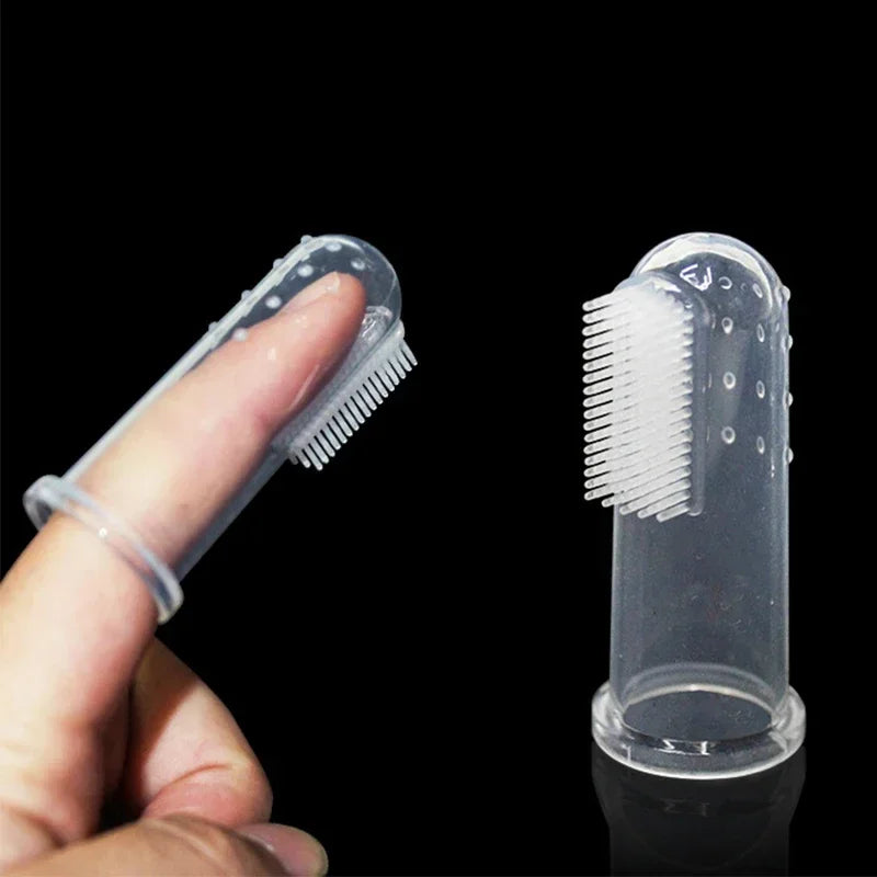 Dog Brush Bad Breath Tartar Teeth Care Tool Dog Cat Cleaning Silicagel 