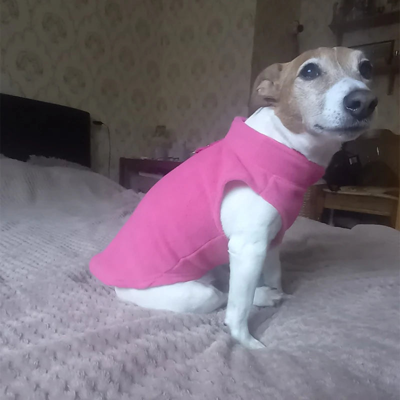 Warm Fleece Dogs Clothes Pet Dog Jacket Vest With D
