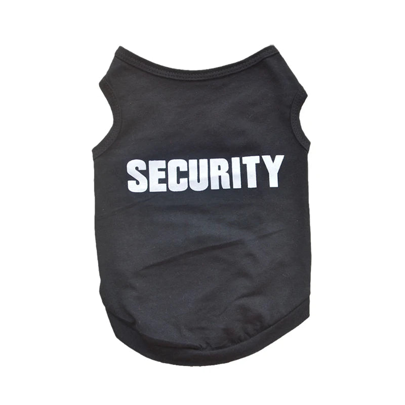 Security Clothing for Dogs Summer Pet Clothes Vest for Small Dogs