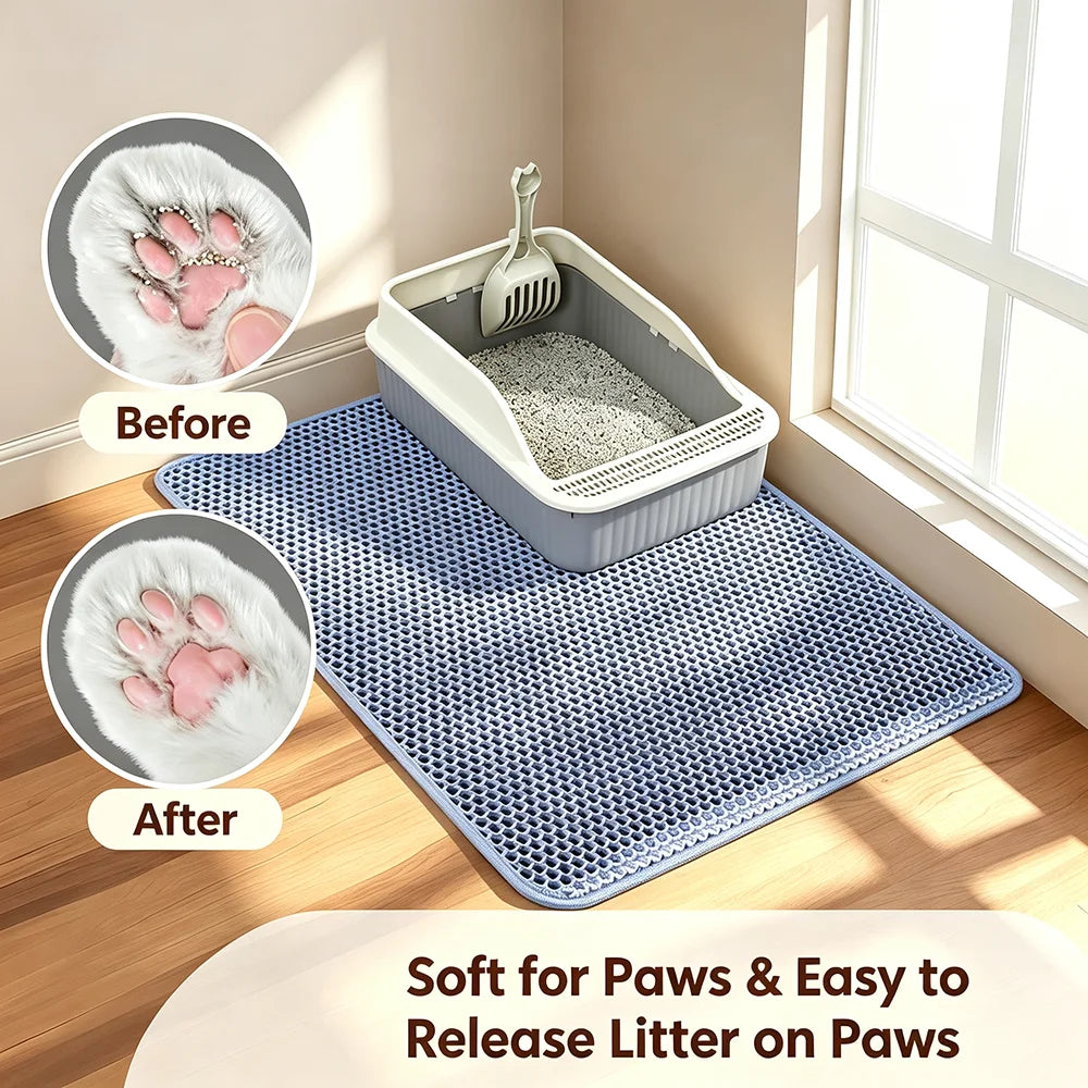 Cat Litter Mat Double Layer Pet Non Slip