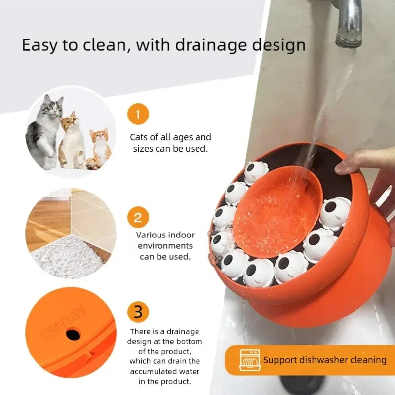Slow Feeder Cat Bowl Interactive Cat Puzzle Toy