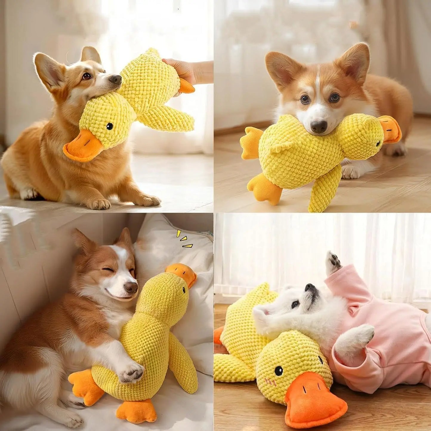 Duck Dog Toy Plush Chew Resistant Durable