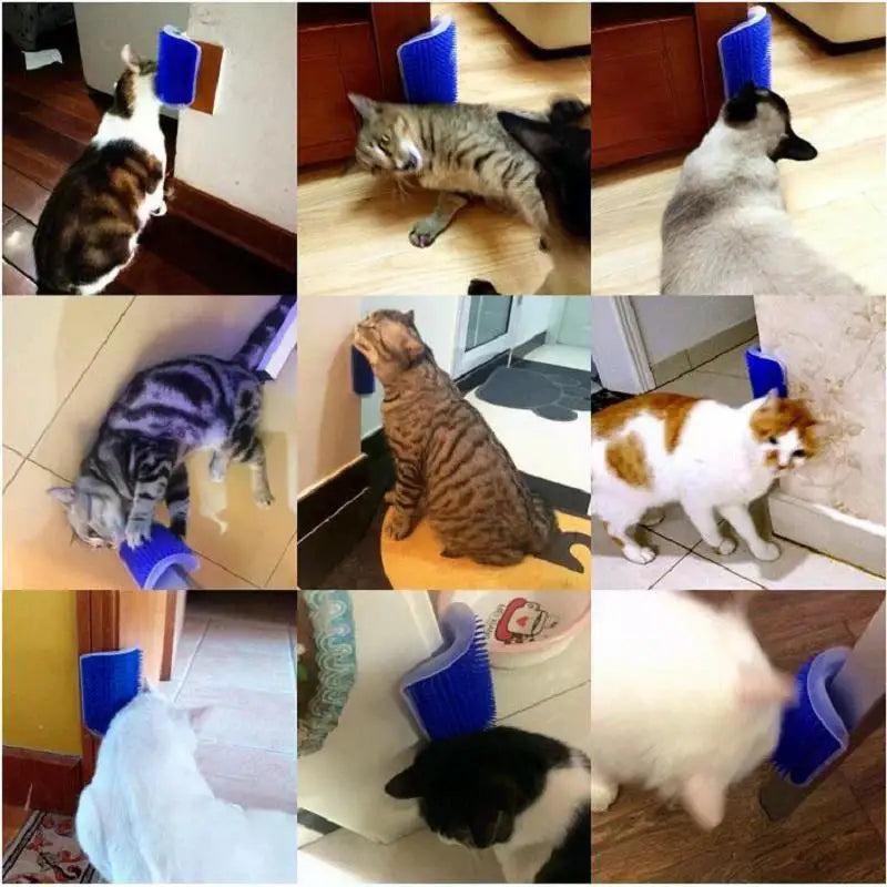 Cat Scratcher Massager for Cats Scratching Pets Brush Remove Hair
