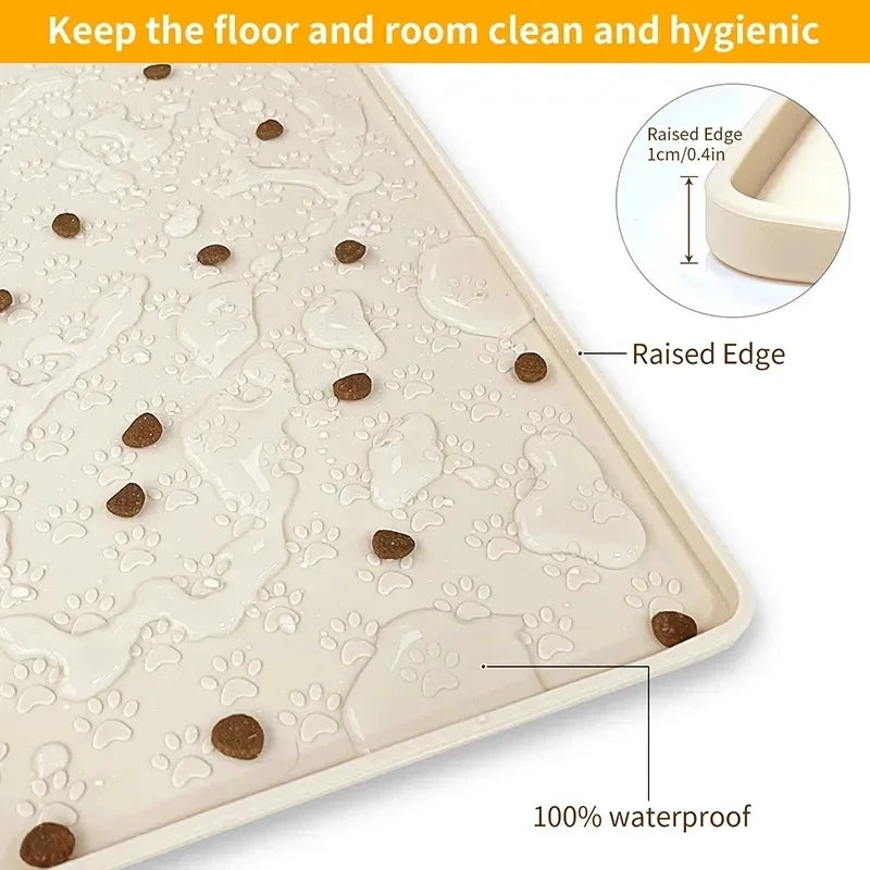 Pet Placemat Cat Dog Drinking Feeding Placemat Feeder Mats Cat