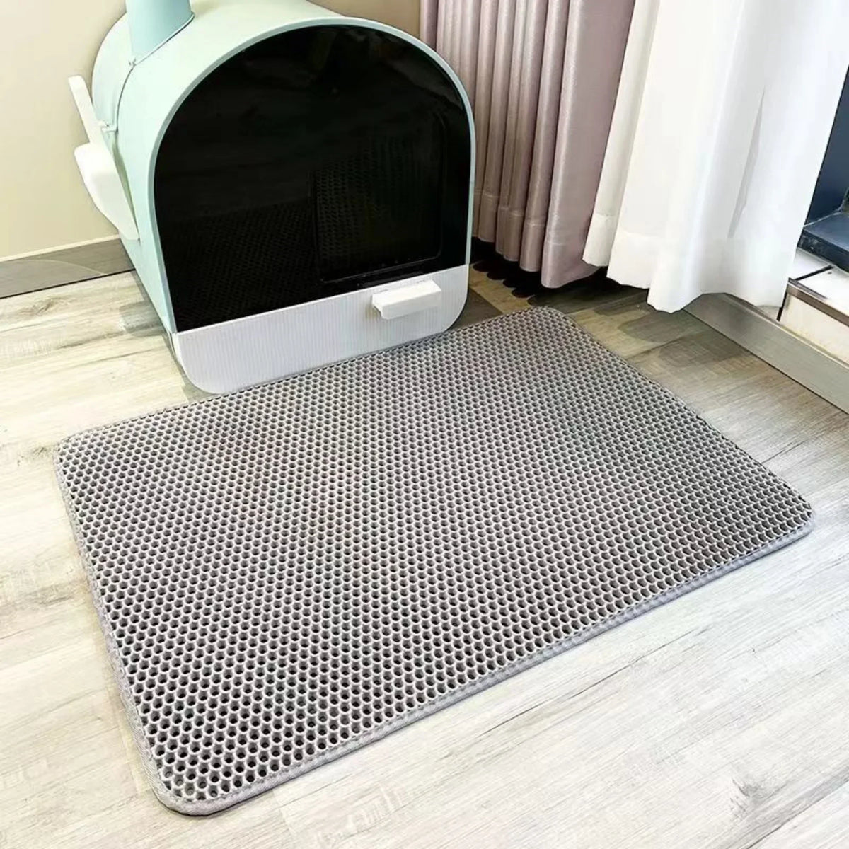 Premium Large Cat Litter Mat  Non-Slip Washable Pet Toilet Pad Sand Control