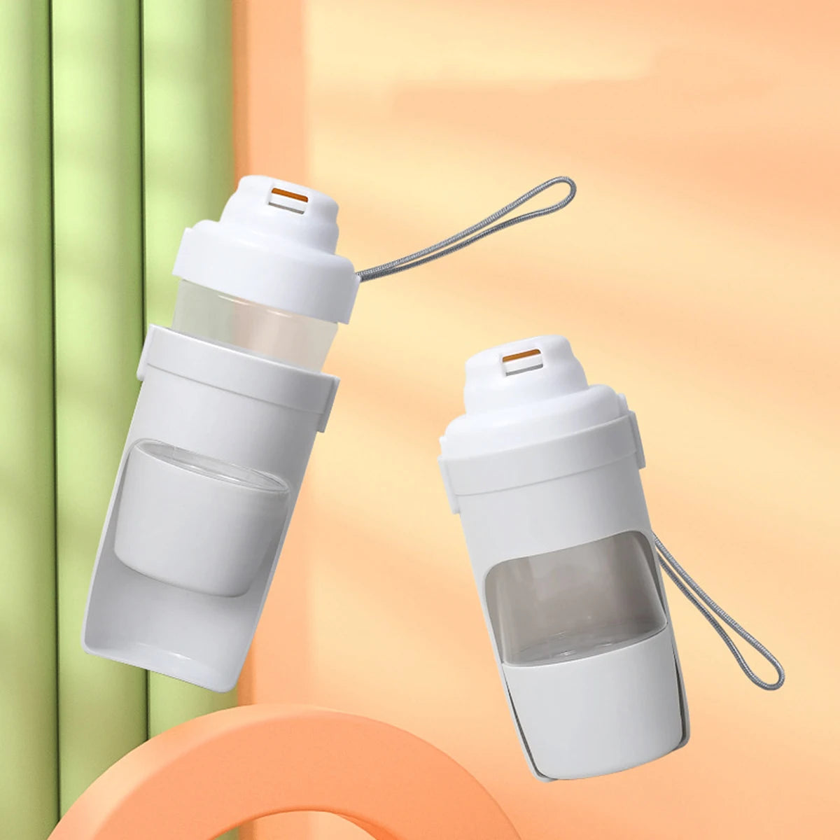 Portable Dog Cat Water Bottle with Storage Food