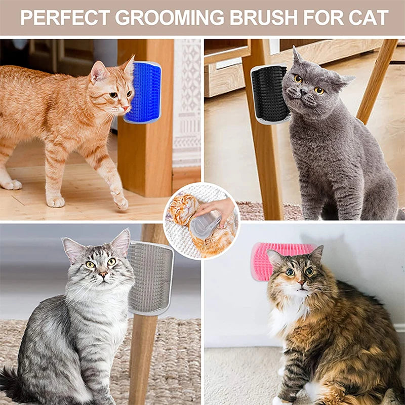 Cat Scratcher Massager for Cats Scratching Pets Brush Remove Hair