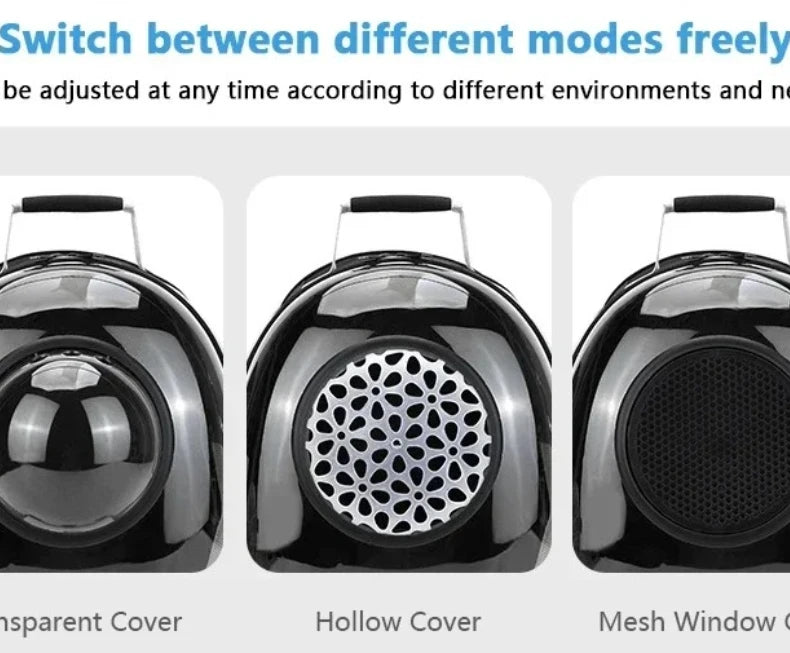 Transparent Breathable Portable Space Capsule Pet Carrier Backpack 