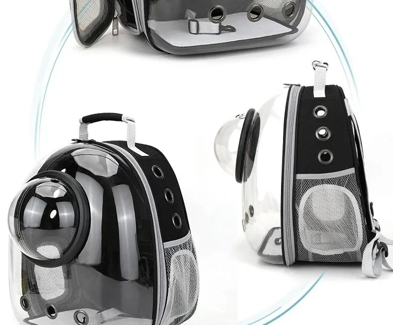 Transparent Breathable Portable Space Capsule Pet Carrier Backpack 