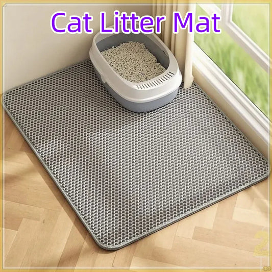 Premium Large Cat Litter Mat  Non-Slip Washable Pet Toilet Pad Sand Control