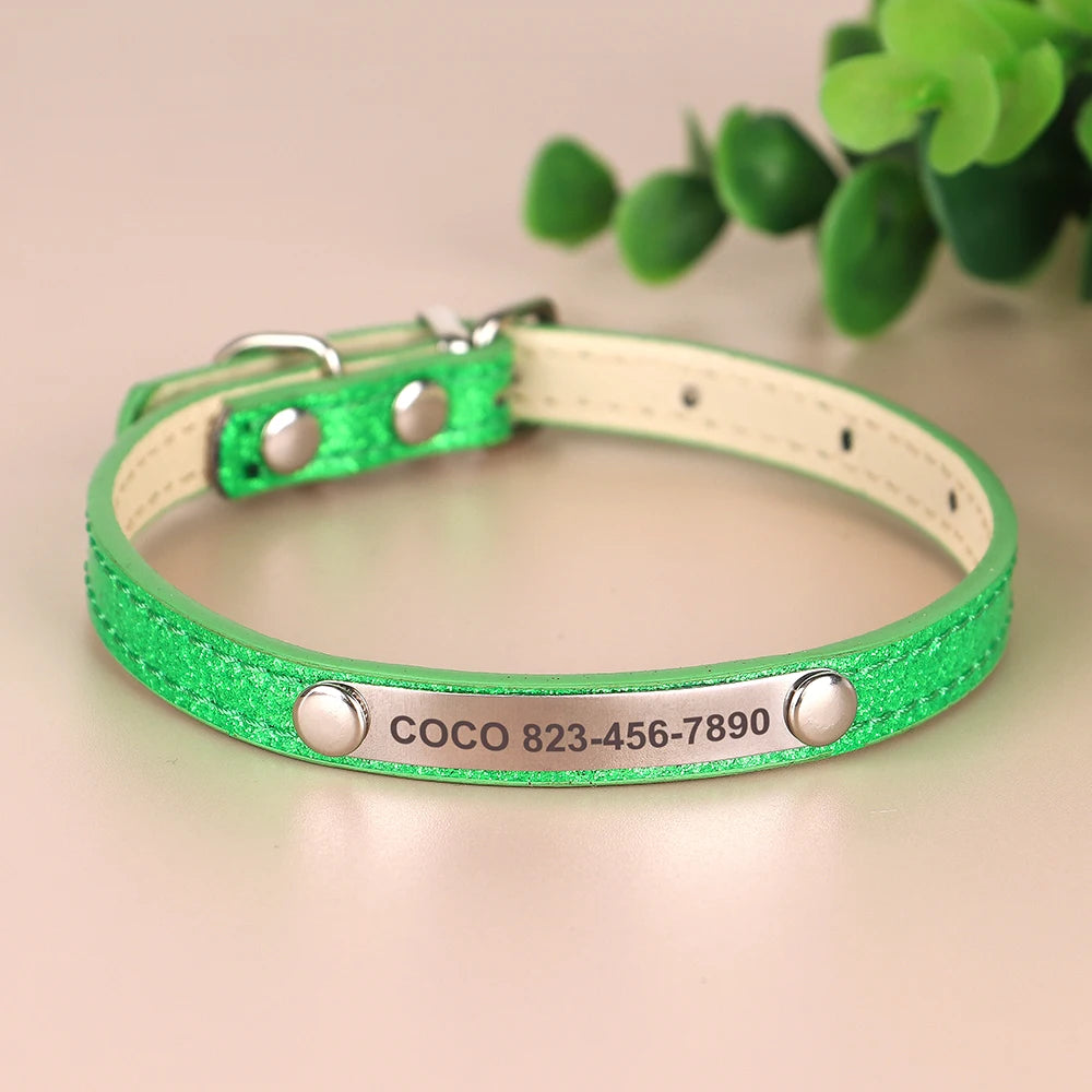 Cat Collars  Engraved Puppy Kitten ID Necklace Bling