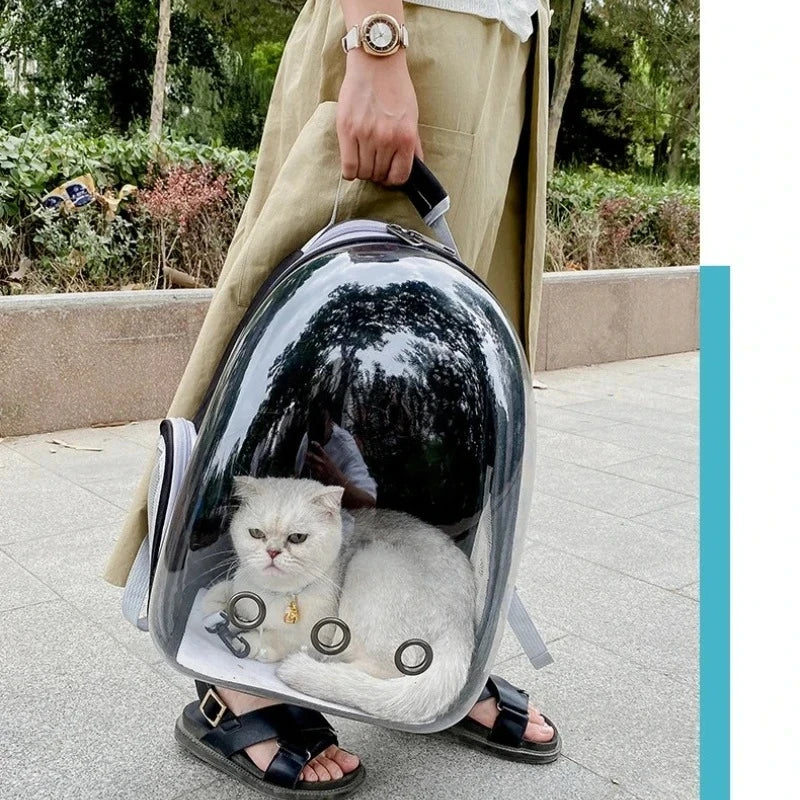 Transparent Breathable Portable Space Capsule Pet Carrier Backpack 