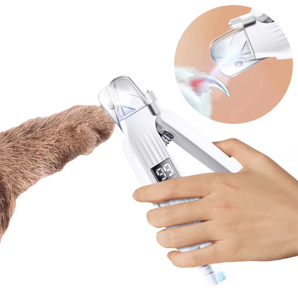 Electric Pet Nail Trimmer with LED Lights