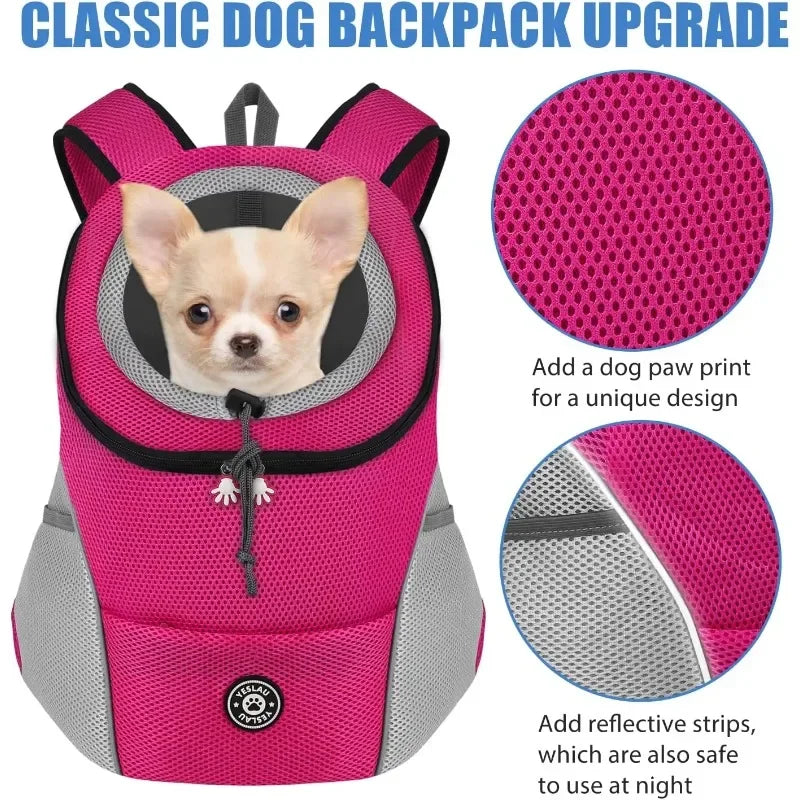 New Dog Pet Backpack Carrier Travel Bag Front Pack Breathable Adjustable 