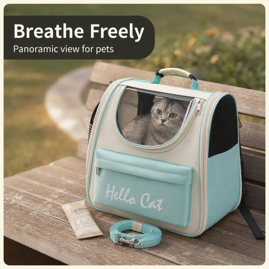 Pet Carrier Backpack Waterproof Oxford Sturdy Aluminum Frame Travel Cat Dog Bag 