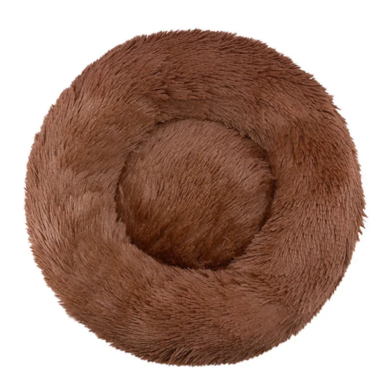  Round Pet Bed for Large Dog Bed Super Soft Cat Bed Plush Dog House for Medium Dog 